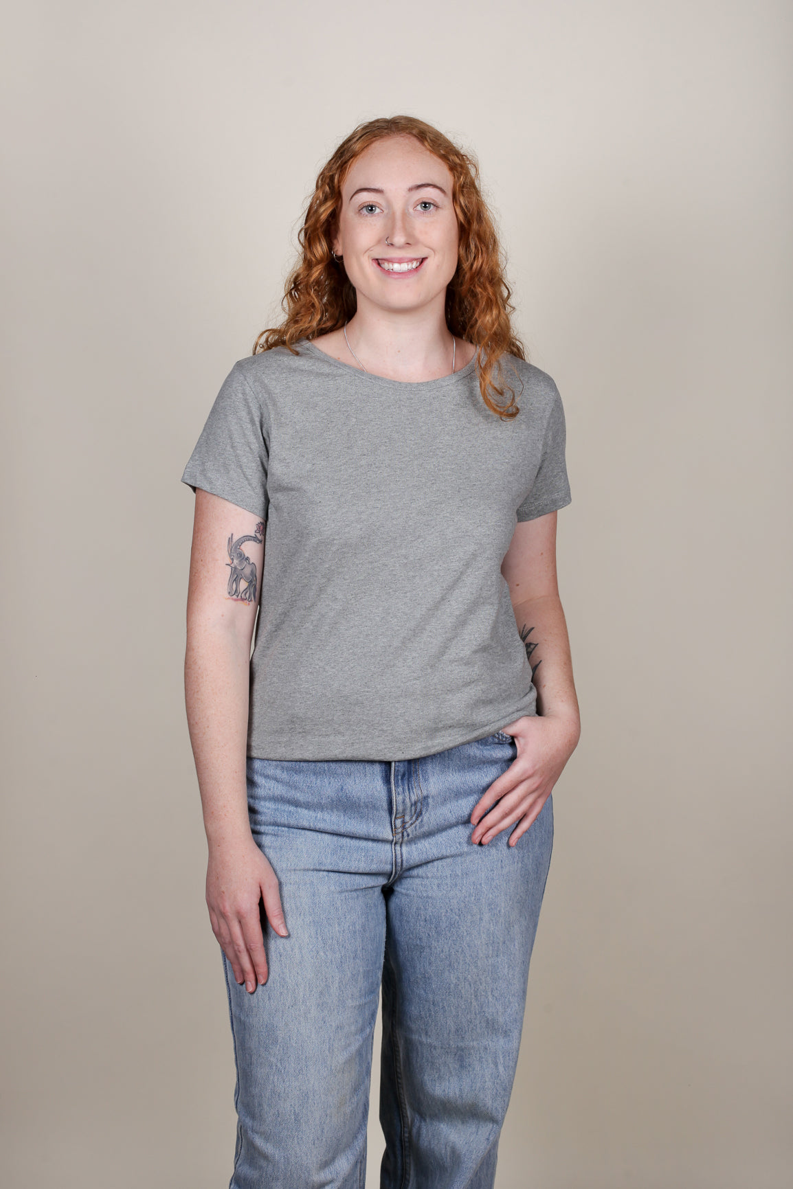 Bellbird Fitted Tee - Grey Marle