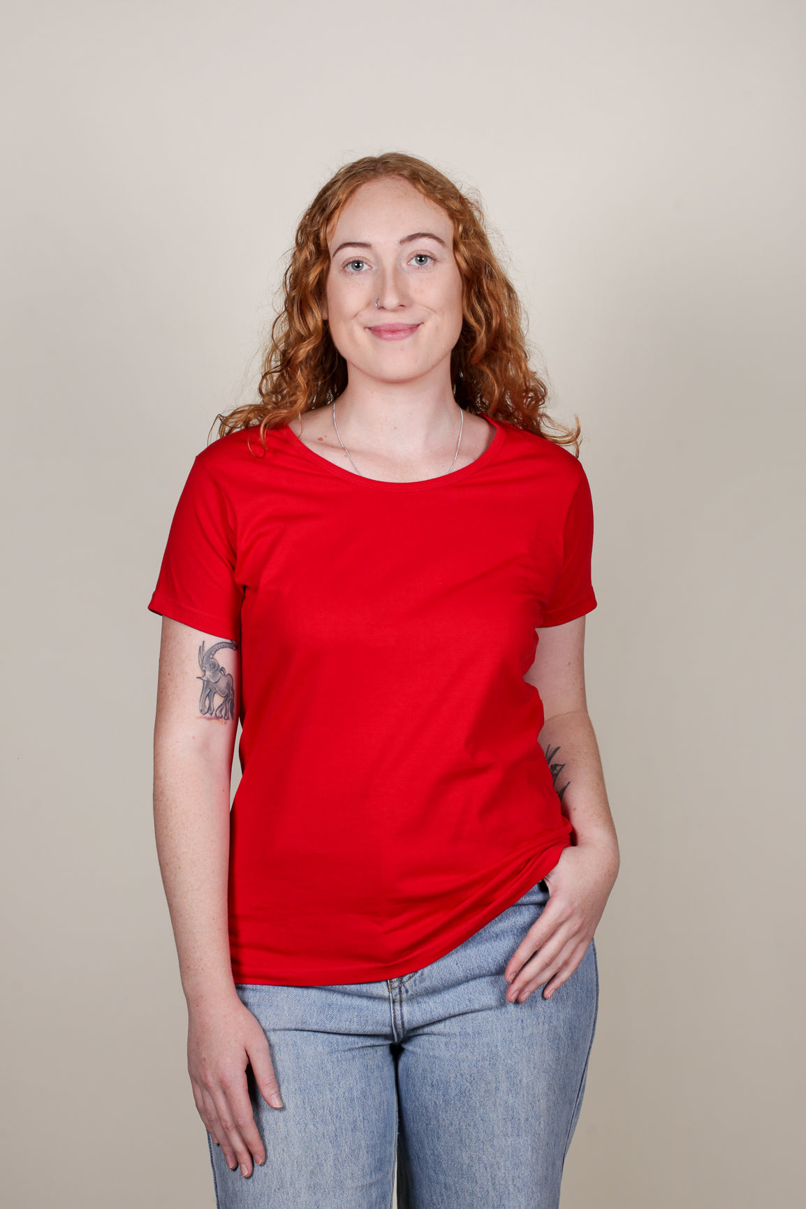 Bellbird Fitted Tee - Red