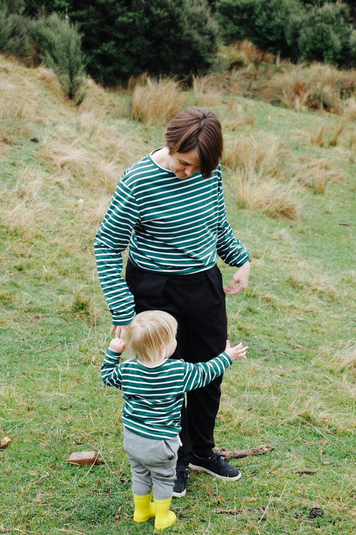 Whio Tee - Green Stripe
