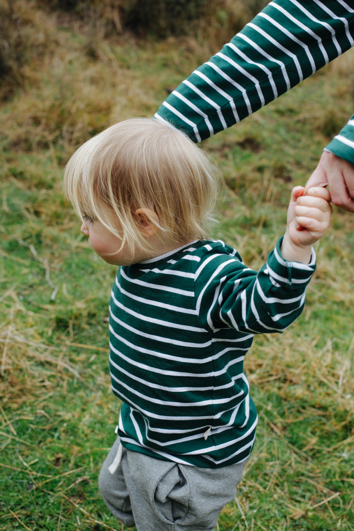 Kids Long Sleeve - Green Stripe