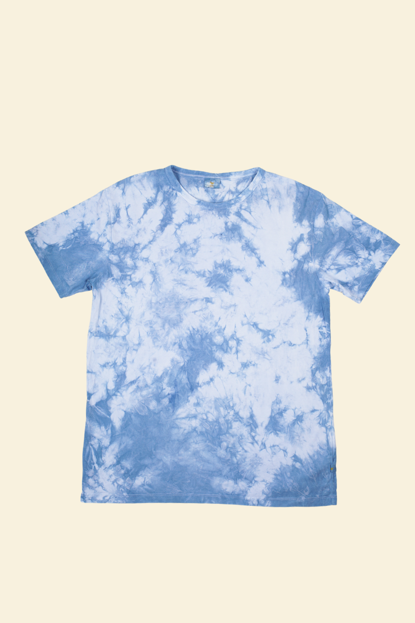 Tui Tee - Cloud / Natural Dyed Indigo