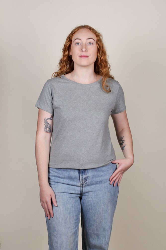 Bellbird Fitted Tee - Grey Marle